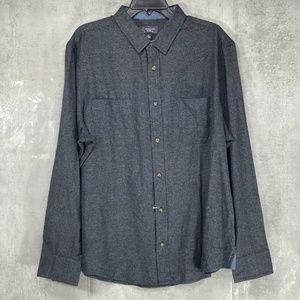 Wallin & Bros Black Caviar Grindle Flannel Button-